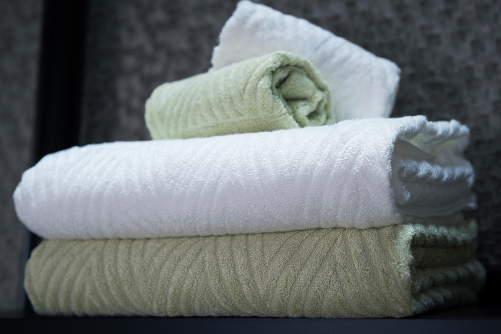 We love the form and function of Ikeuchi's organic bamboo bath towels